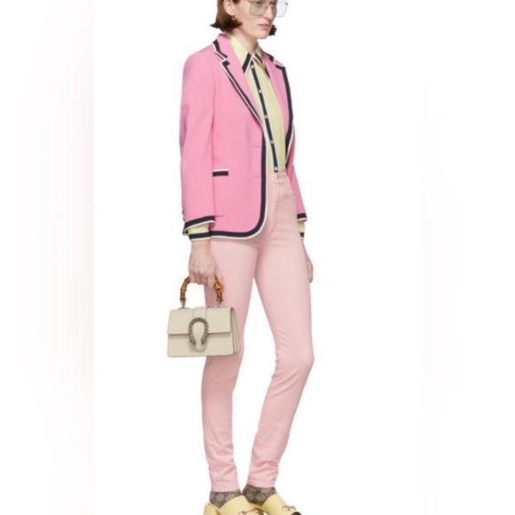 Gucci women pink cady blazer jacket - Picture 4 of 13